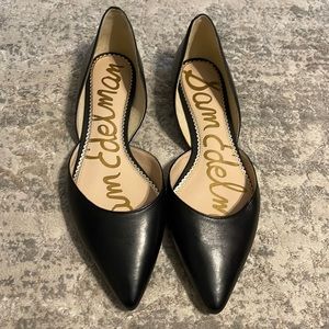 Gorgeous Black Leather Sam Edelman Rodney Flats in Size 11. Like New Unworn